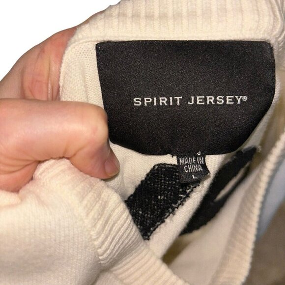 Spirit Jersey Women's L Large Crop Knit Sweater New York Applique Long Sleeves - Picture 9 of 9